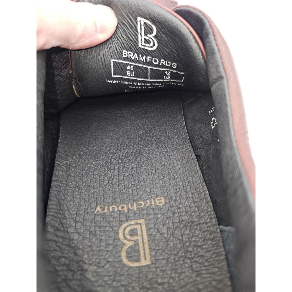 BIRCHBURY Bramford Barefoot Minimalist Leather Slip-on Sneakers Brown Men's 12 - Picture 3 of 10